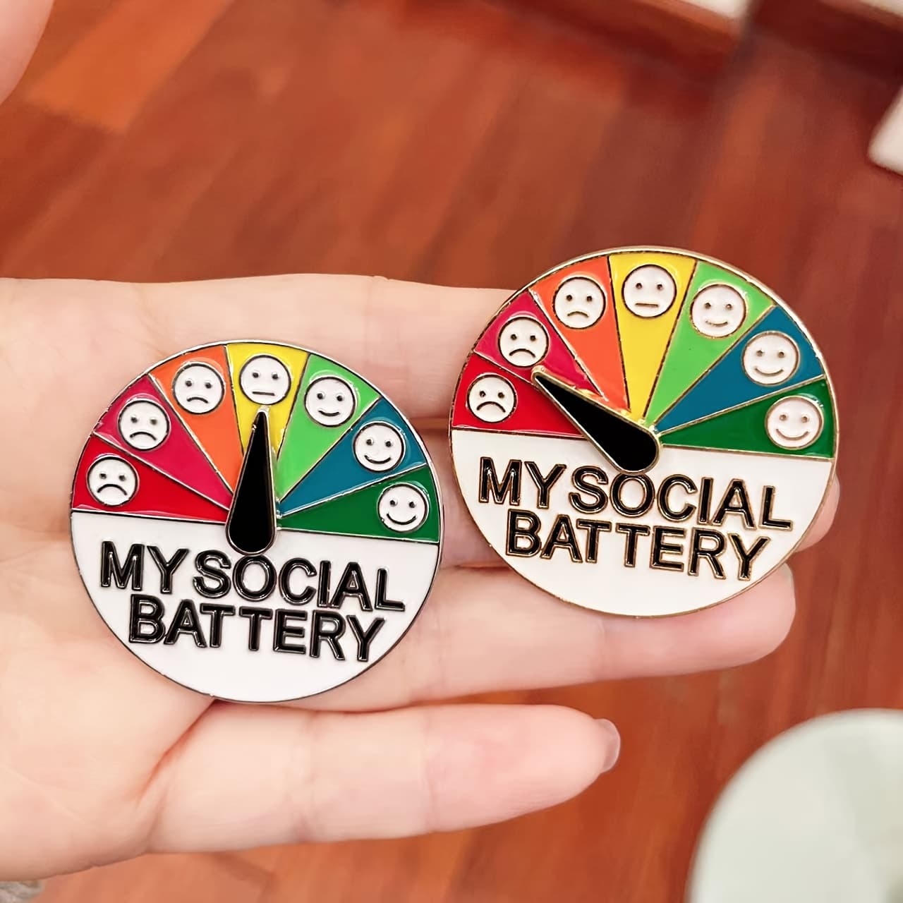 TEMU Set Of 2 Social , Designed For Emotional Regulation, Featuring A Metal With A Sliding And Rotating , Suitable For Wearing On Or As Bag Embellishments