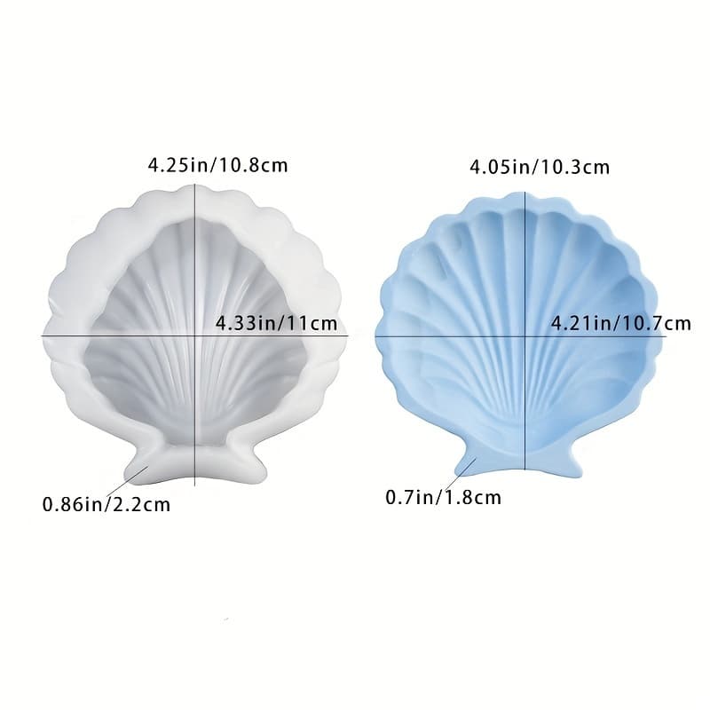 TEMU 1pc Seashell Jewelry Tray Mold - Epoxy Resin & Silicone Organizer For Necklaces, Earrings, Diy Crafts, Home Decor With Realistic Shell Design, Seashells For Crafts, Coastal Aesthetic, Detailed