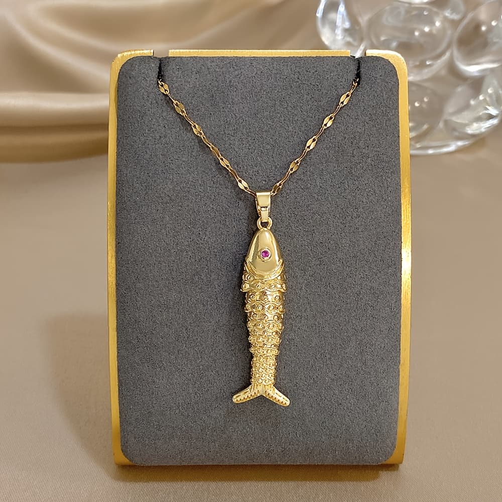 TEMU A Single Pendant Necklace Made Of Stainless Steel, Perfect For Beach-themed Parties And Luxurious Gifts