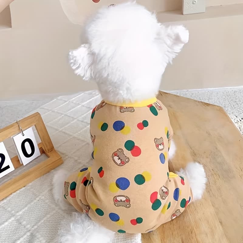 TEMU Trimmed Four-leg Cartoon Pattern Bodysuit
