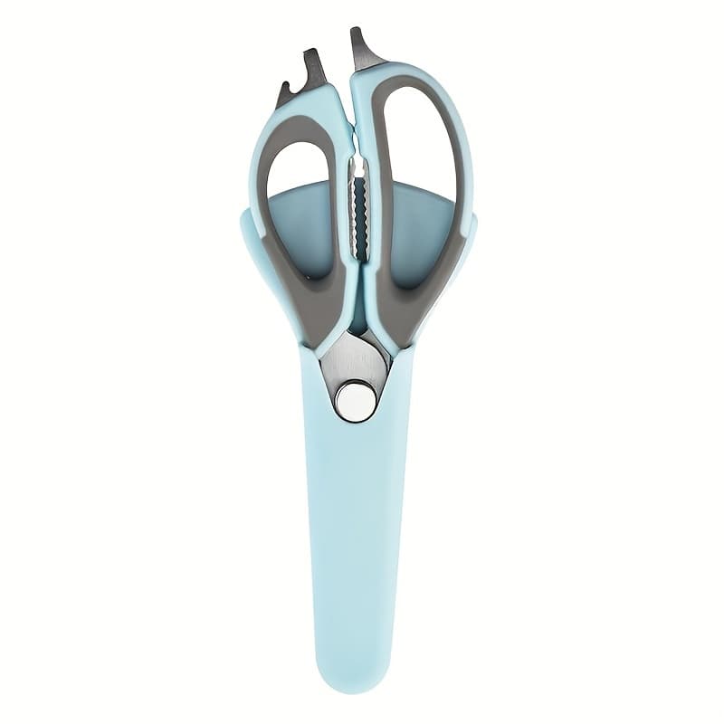 TEMU 7in 1 Multifunctional Kitchen Food Scissors, Detachable Household Scissors With Magnetic Holder, Stainless Steel Sharp Kitchen Poultry Scissors For Food Meat Fish Scissors