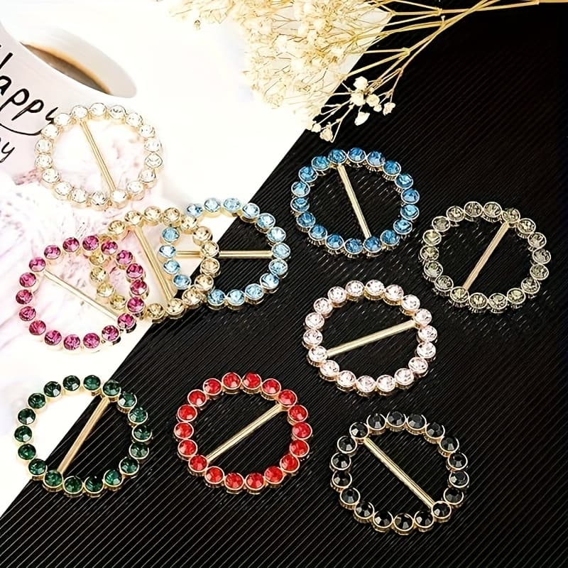 TEMU 10pcs Mixed Color , Waist Clips, Shirt Collar Pins, Fashionable Clothing Accessories For Women's Shirts And Hats