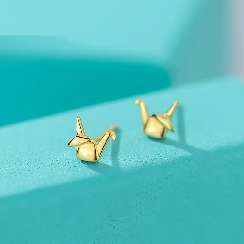 TEMU Small Earrings Featuring Of A Paper , Japanese And Korean Styles, Are And Suitable For Any Season, Making Them Perfect Gifts For Daughters