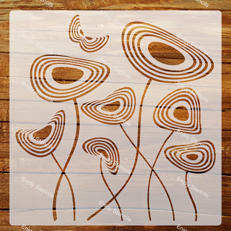 TEMU 1pc 10-inch Reusable Leaf Painting Stencil, Suitable For Mesh, Clothing, Throw Pillows, Drawing Paper, And Other Painting Applications