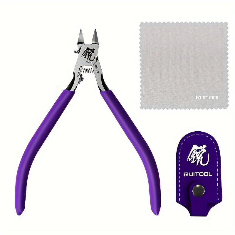 TEMU Model Cutting Nipper Precision Plier Ultra-thin Single Blade Nipper Non-slip Grip 4.7 Inch Cutter For Plastic Model Building-1pc
