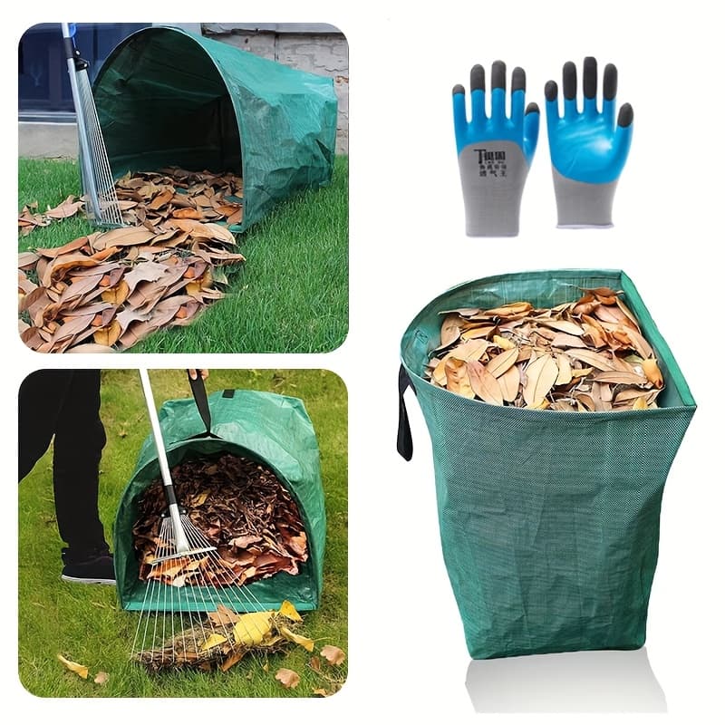 TEMU 53 Gallon Yard Waste Bag [1-pack], Heavy Duty 200l Garden Leaf Bag With Reinforced Handles, Tear Resistant Outdoor Leaf Collector - Optional Water Spray Gun Combo