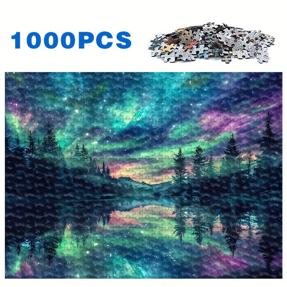 TEMU 500/1000pcs Adult Jigsaw Puzzles Suitable For Adults & Families - Stress- Brain With Challenging Pieces, Portable Box For Travel, /christmas/halloween Gift (500 Or 1000pcs)