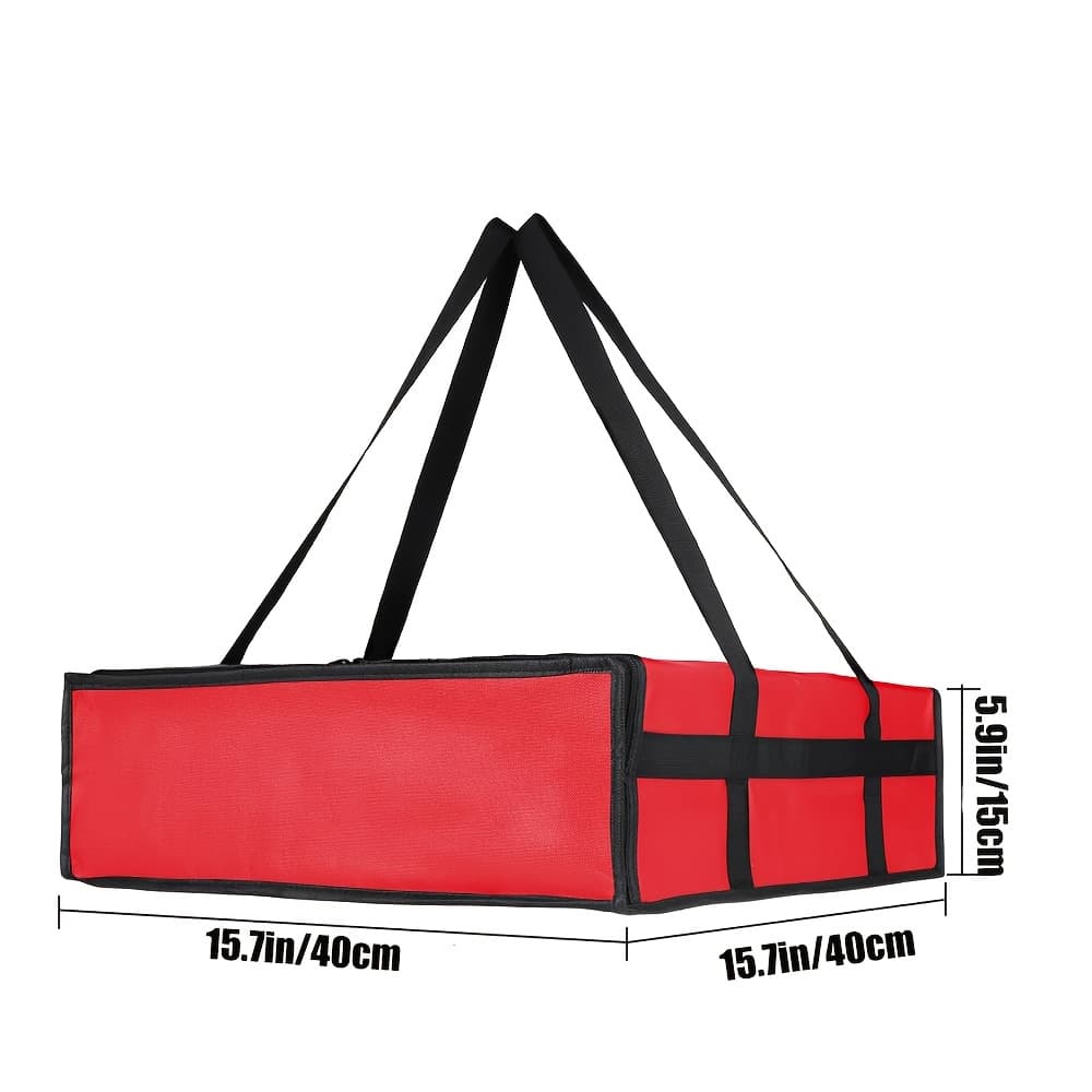 TEMU 1pc Insulated Pizza Delivery Bag For Carry Hot, 15.7" X 15.7" X 5.9" Carrier Warmer, Insulated Food Delivery Bag, Insulated Grocery Cooler Bags For Catering/, Commercial Food Warmers