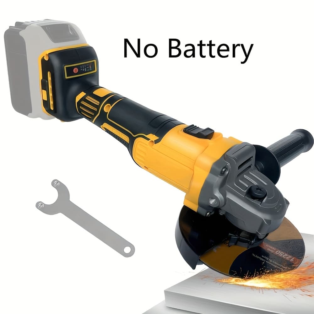 TEMU Cordless Angle Grinder For 20v Battery, Brushless Motor, 3 Adjustable , With Black And Scheme, Ideal For Grinding And Polishing (battery Not Included)