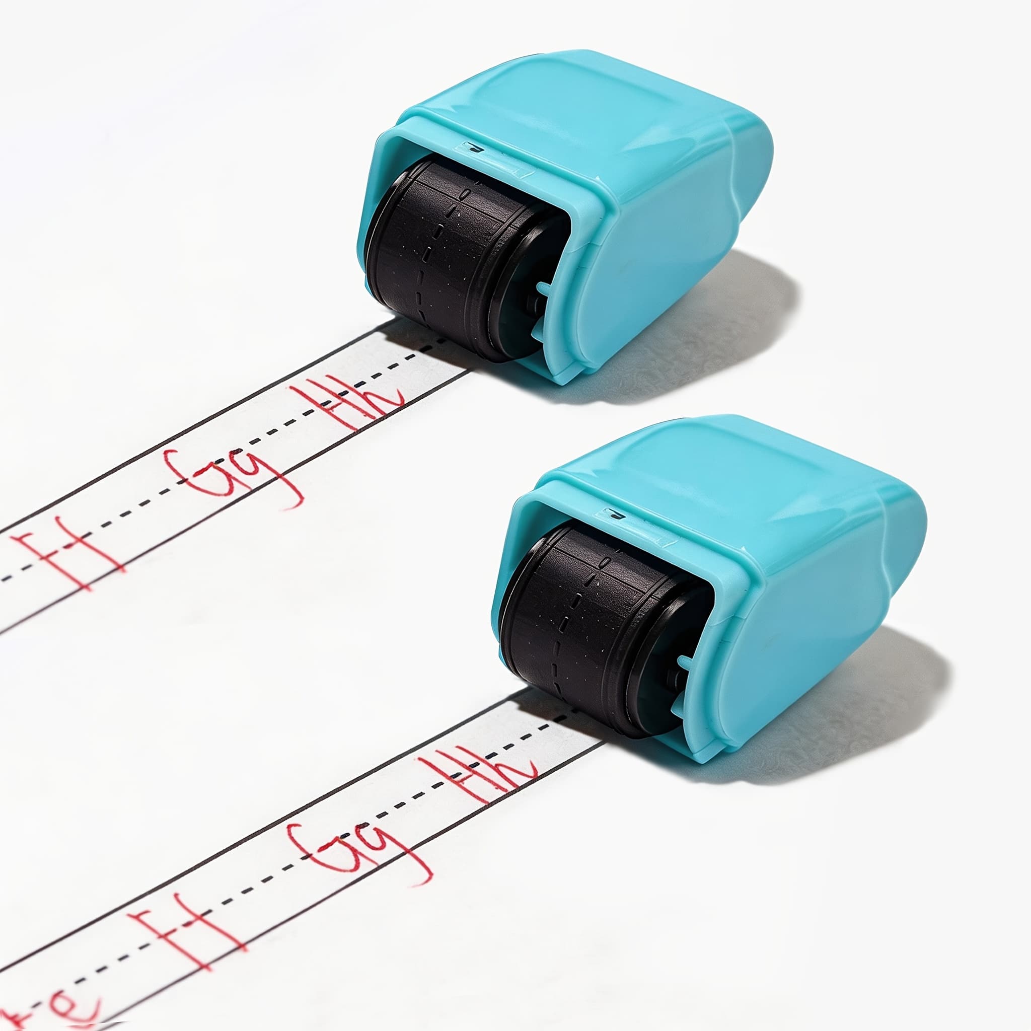 TEMU 2pcs Hand-written Line Stamp, Three-line Roller Stamp – For Teachers And Parents, Tool For Home, School And Office