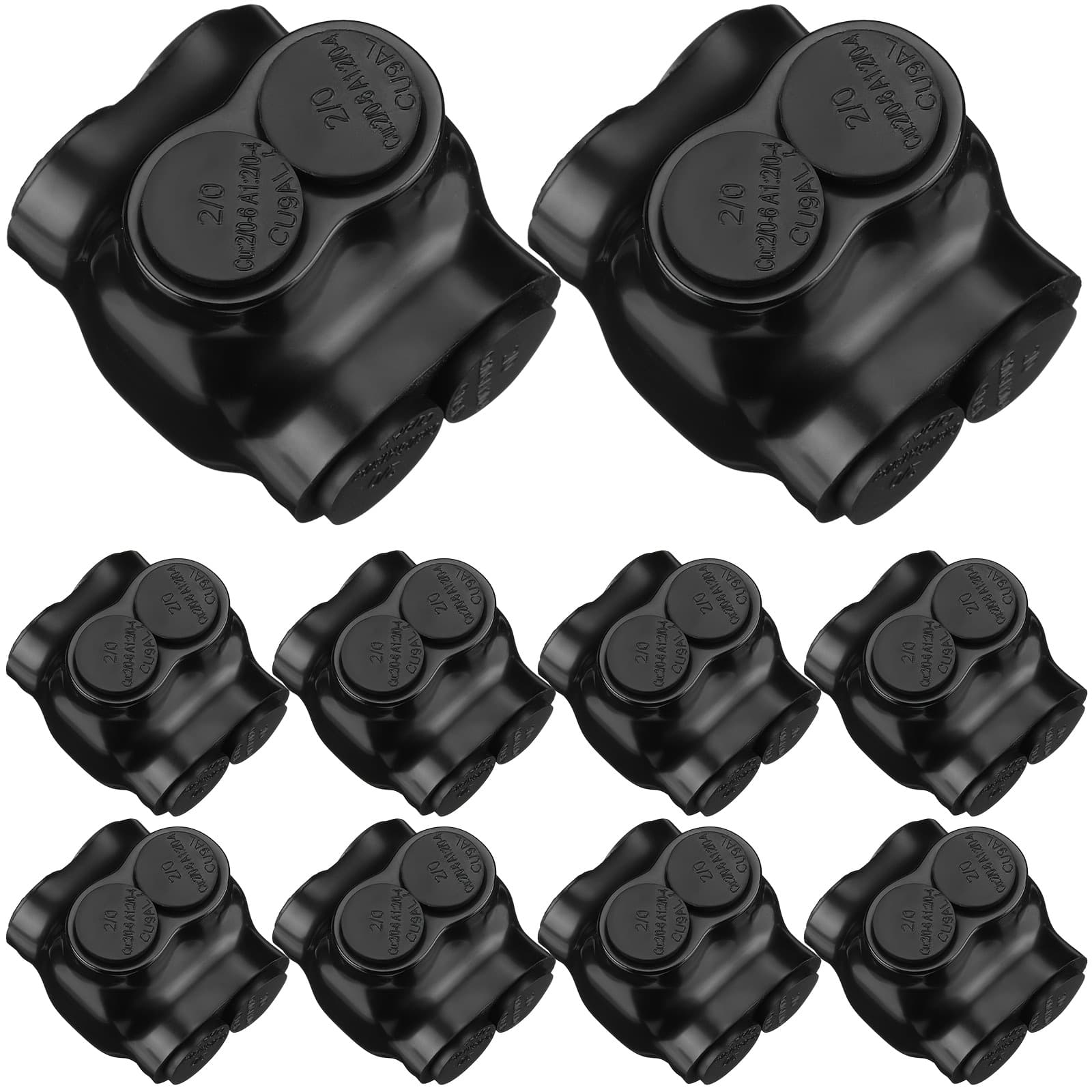 TEMU 10pcs D Wire Connectors Multi Dual Entry Electrical Power Connector Connectors 2 Port Wire Connectors