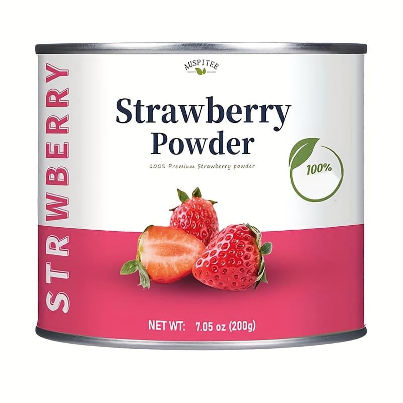TEMU Ulthmok High Quality Freeze-dried Strawberry Powder, 7.05oz/200g, 100% Pure Strawberry Powder, Can Be Used For Brewing, Decorating, And Baking. Decaffeinated