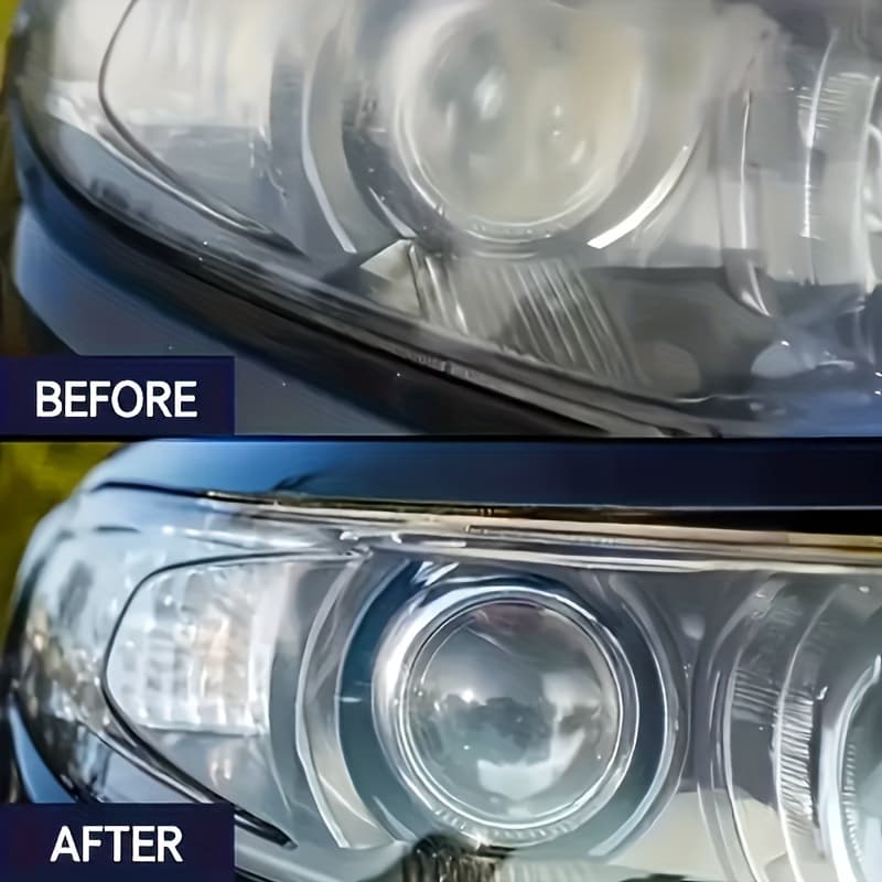 TEMU Car Headlight Polishing Kit - Anti-oxidation & Yellowing Remover, Ceramic Coating For Long- Protection, Restores , Uv Resistant, , Universal Fit For Cars & Suvs