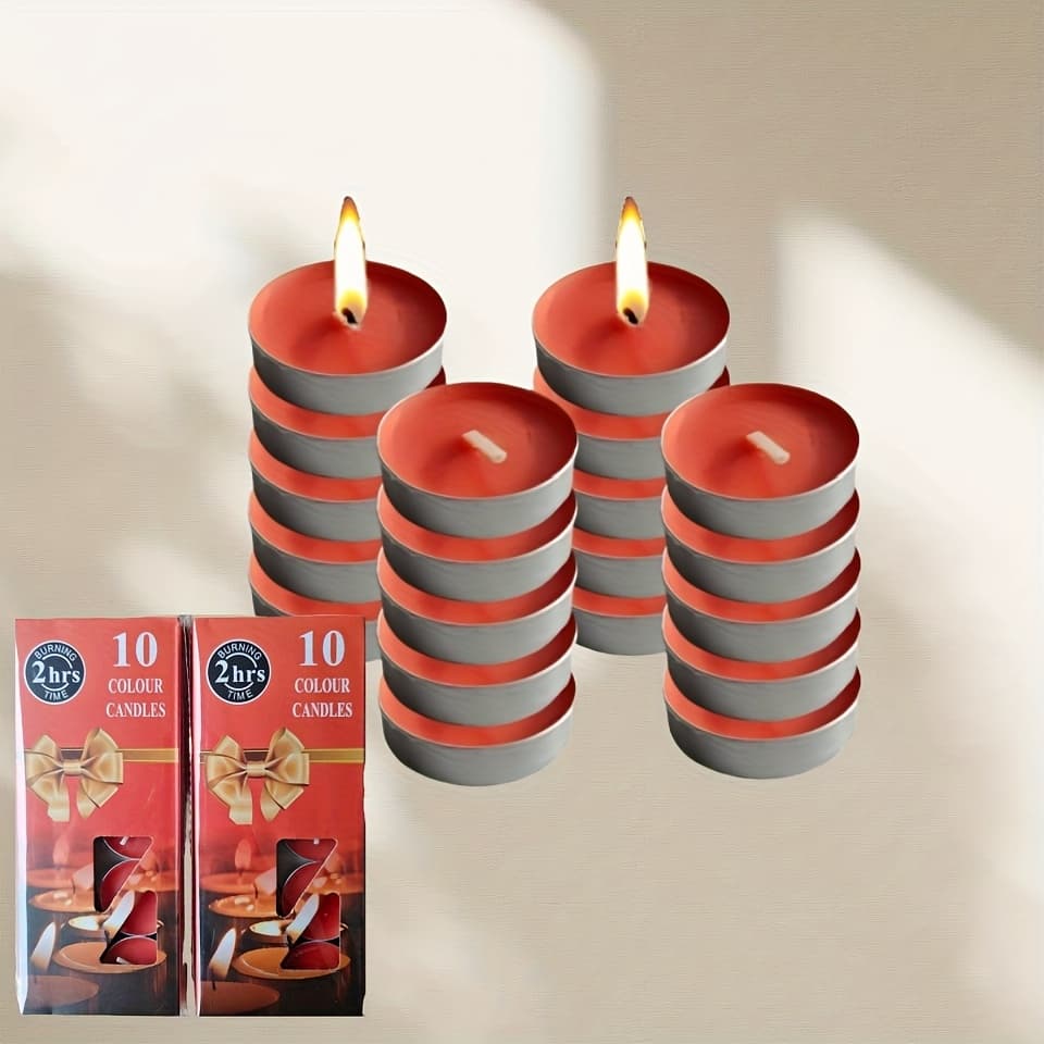 TEMU Colored Round Candles, Tea Wax, Ambient Candles, , Romantic Atmosphere Creation, Tabletop Ornaments, Brewing Tea, Coffee, Party Atmosphere, Birthday Candles, Scented Candles, Romantic Gift