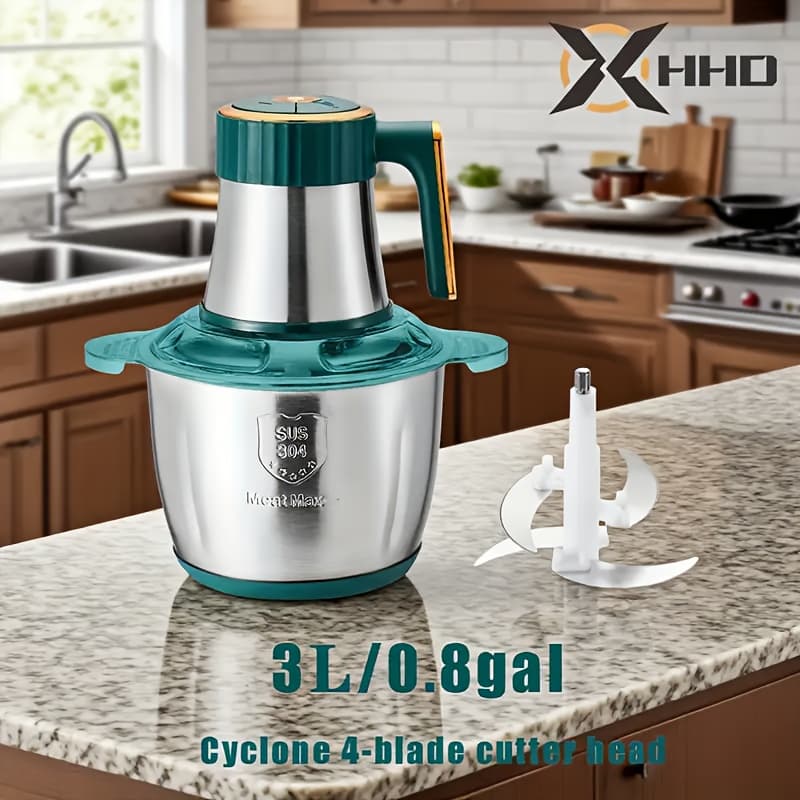 TEMU 5l 5-speed Electric Large Capacity Meat Grinder, Household Multifunctional Stainless Steel Food Processor, Blender, Filling Machine, Garlic And Chili Grinder, Needs