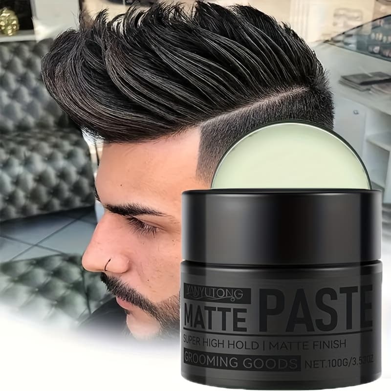 TEMU Men's 100g Matte Cream, Styling, Hair Gel Product, Non Greasy, Hair , Easy Operation, Easy To Carry,