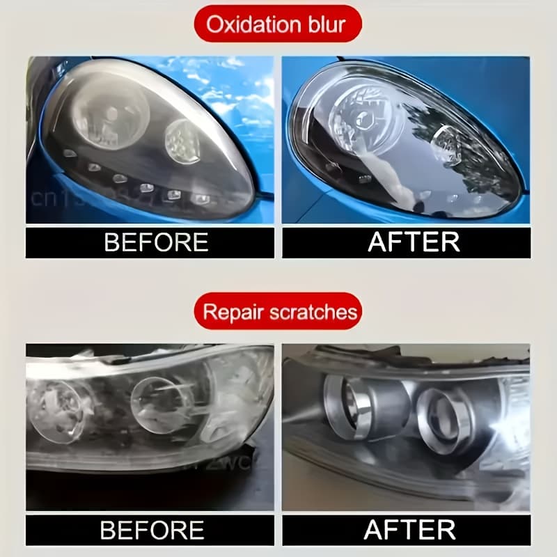 TEMU Car Headlight Restoration Kit - Yellow & Fog Remover With Ceramic Coating, Restores Clear & Bright Light, Durable , Long- Vehicle Headlights