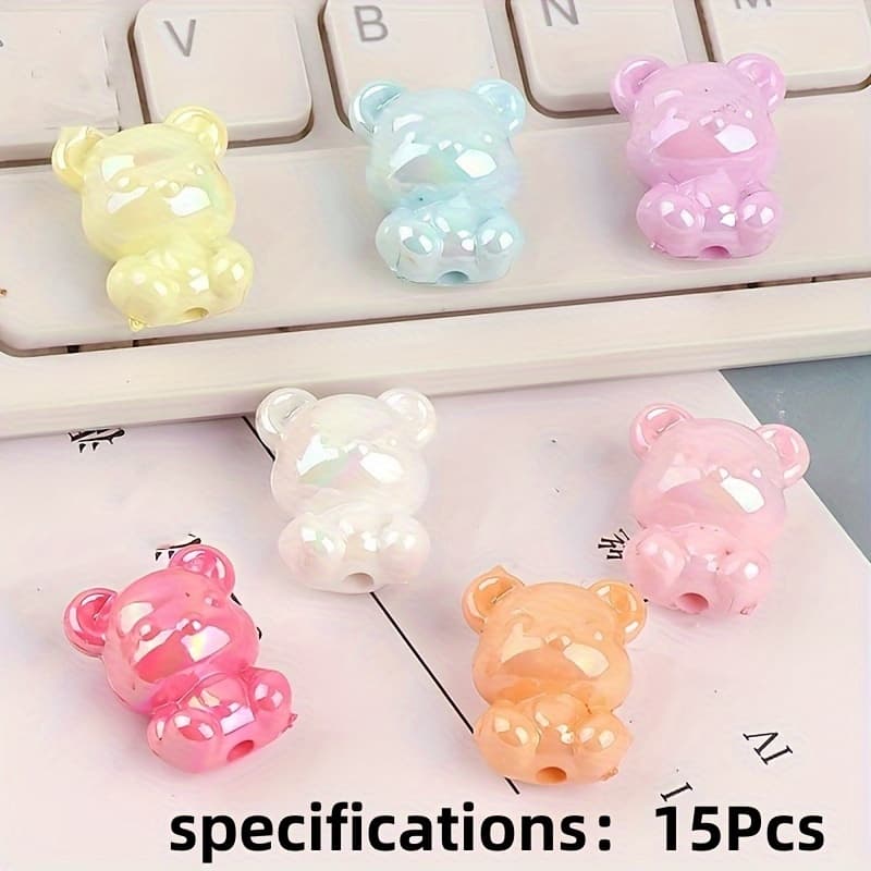 TEMU 15pcs Of 3d Bear Bead Kits