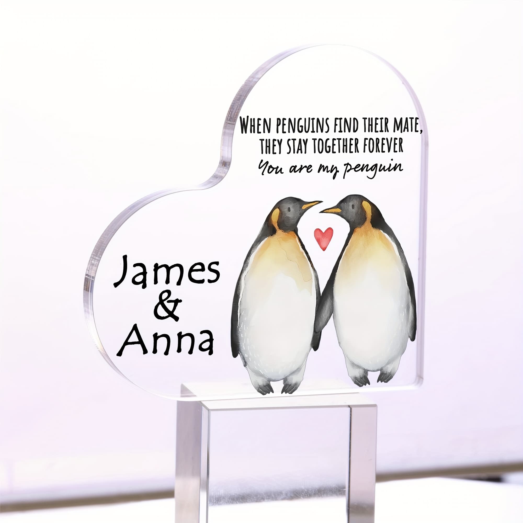 TEMU [2d Flat] Gifts For Her Or Him - Wedding Anniversary Acrylic Plaque For Men Women, I Love You Gifts, Wedding Gifts For Couple Wife Husband, Birthday Gifts For Boyfriend Girlfriend