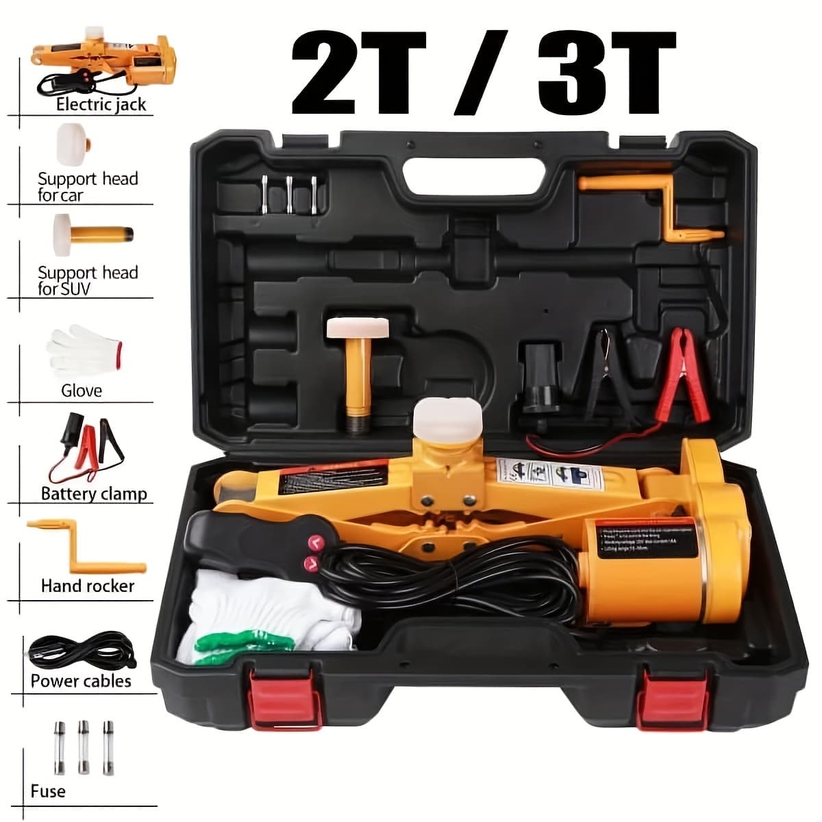 TEMU 12v Automotive Jack Stand, Car Electric Jack Lifting Suv Van Garage And Emergency Equipment