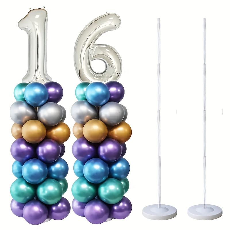TEMU 2sets Balloon Column Stand Balloon Stand Balloon Arch Stand Balloon Arch Kit Balloon Columns Balloon Arch Frame