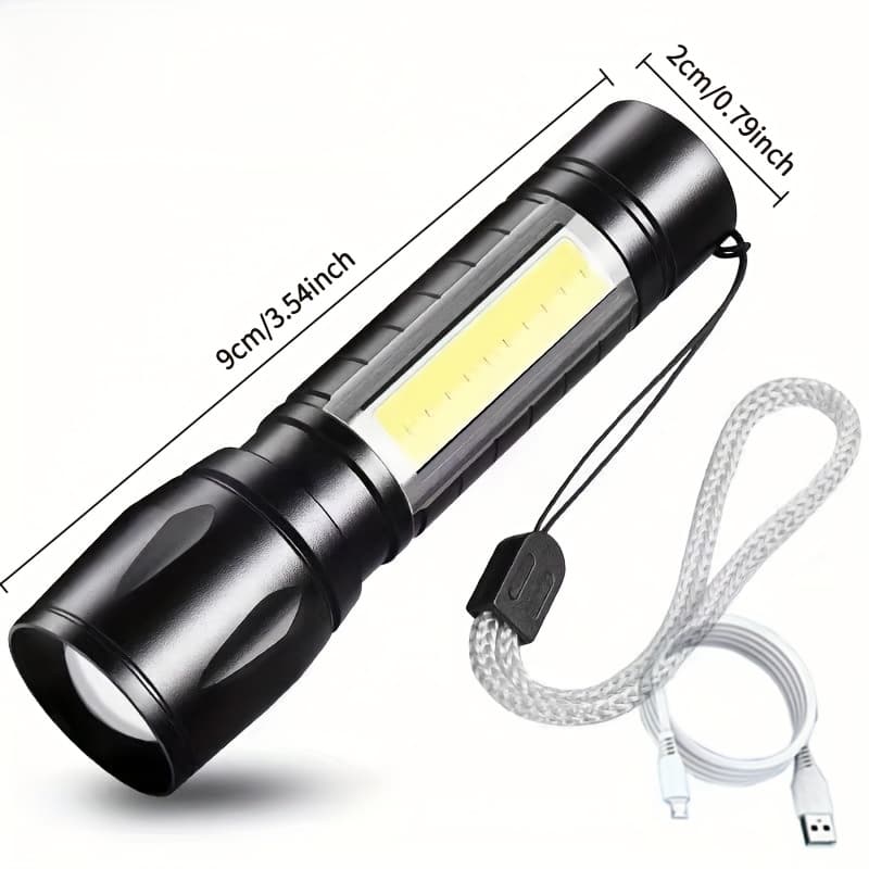TEMU P70 Rechargeable Led Flashlight, 5 , Powerful Handheld Flashlight For Camping And Emergency