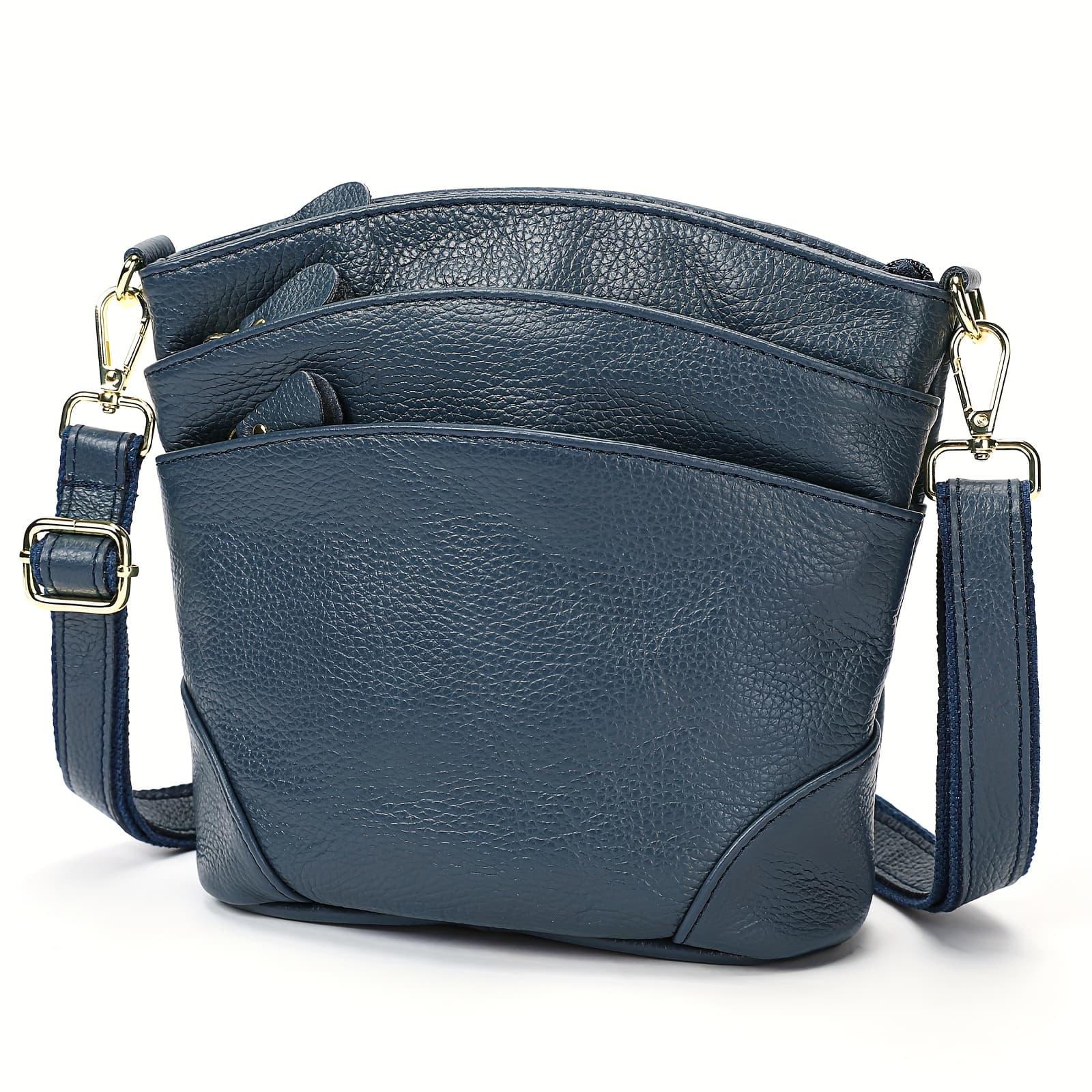TEMU Premium Genuine Leather Crossbody Bag - Luxurious, Versatile, And Spacious With - Handbag Purse Cross Body Organizer Smart Phone Pockets