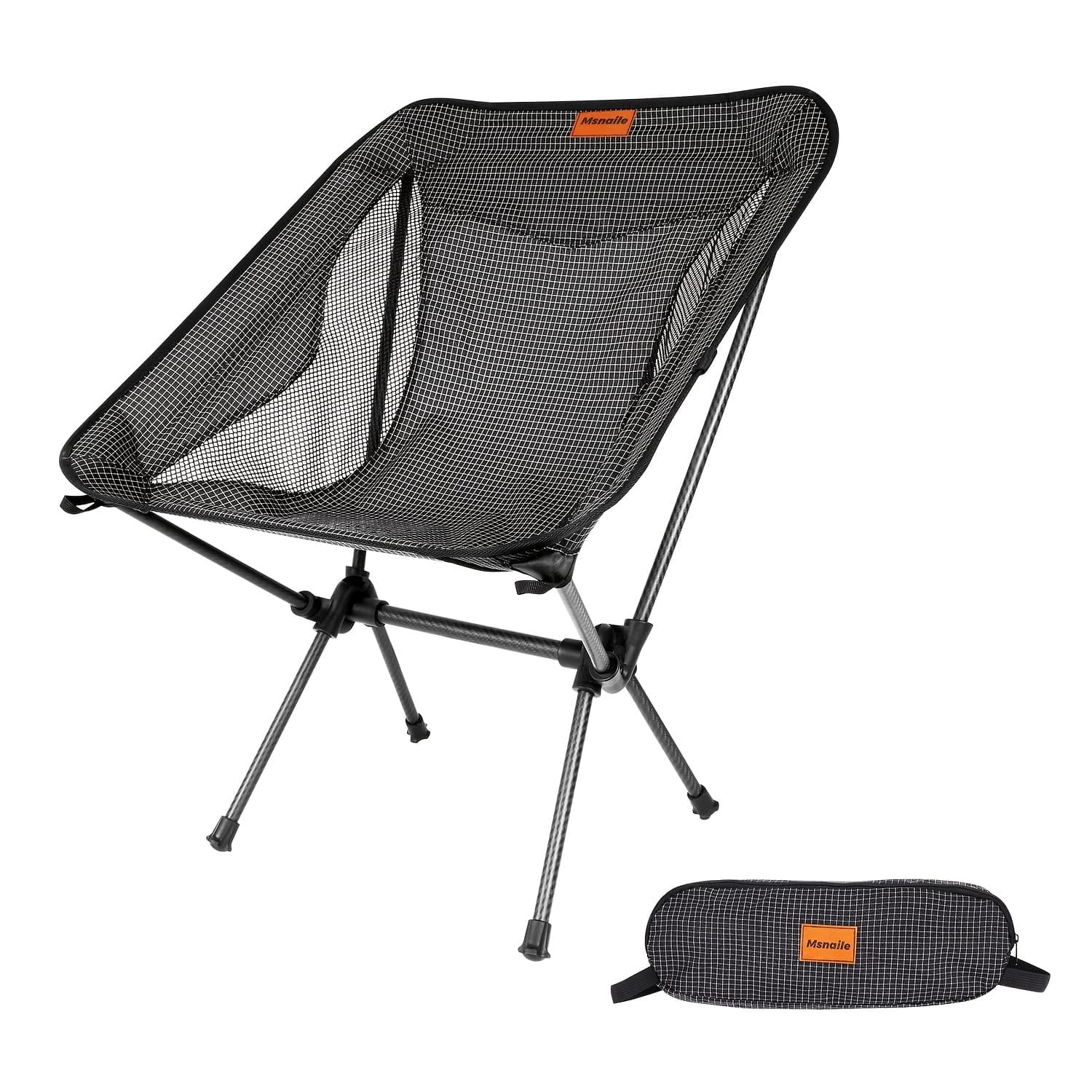 TEMU Outdoor Camping Chair, Carbon Fiber Frame 1.5 Lbs Ultralight Folding Chair, Solid Cloth, Compact For Adults, Backpacking, Hiking, Outdoor, Travel