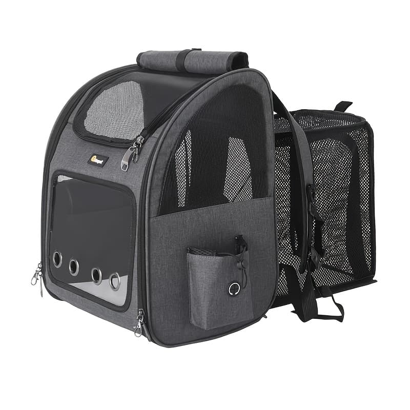 TEMU Hoopet Cat Backpack Carrier, Small And Medium Dogs And Cats Bags, Expandable Backpack, Airline Approved, Suitable For Hiking/travel/camping, Foldable, Easy To Carry