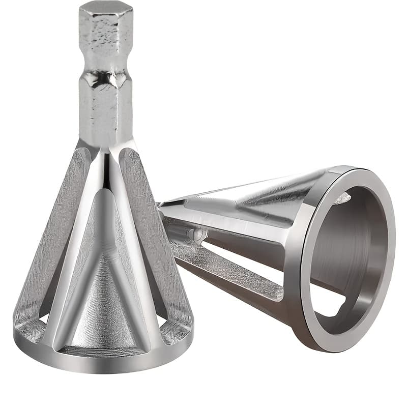TEMU 2pcs Chamfering Tool, Drill Tool, Metal Deburring External Chamfering Tool, Grinding Angle Trimming, Suitable For Electric Drilling Tools