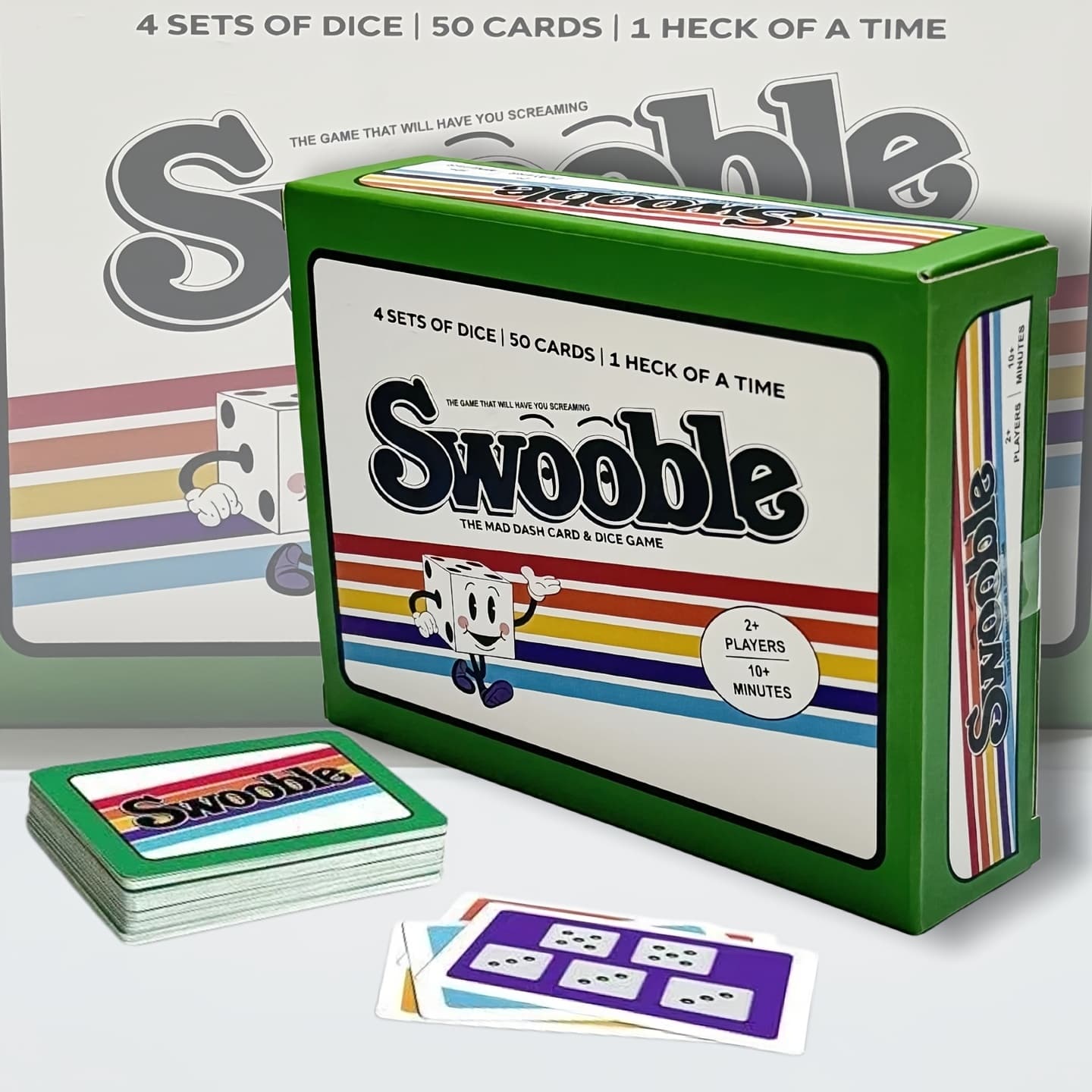 TEMU Swooble Is Board Games – Fast- Card & Dice Game | 4 Sets Of Dice | 50 Cards, | Play | Quick Fun In 10 Minutes Or Less, Perfect For Fun Friend . With A And Fast