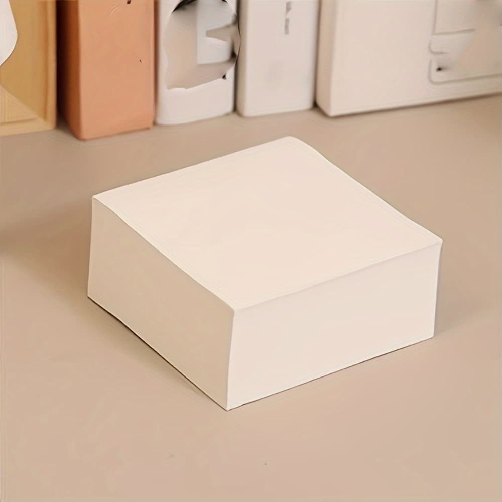 TEMU 400-page Square Blank Notepad - Double-sided, - Memo Pad For Office And Study Notes