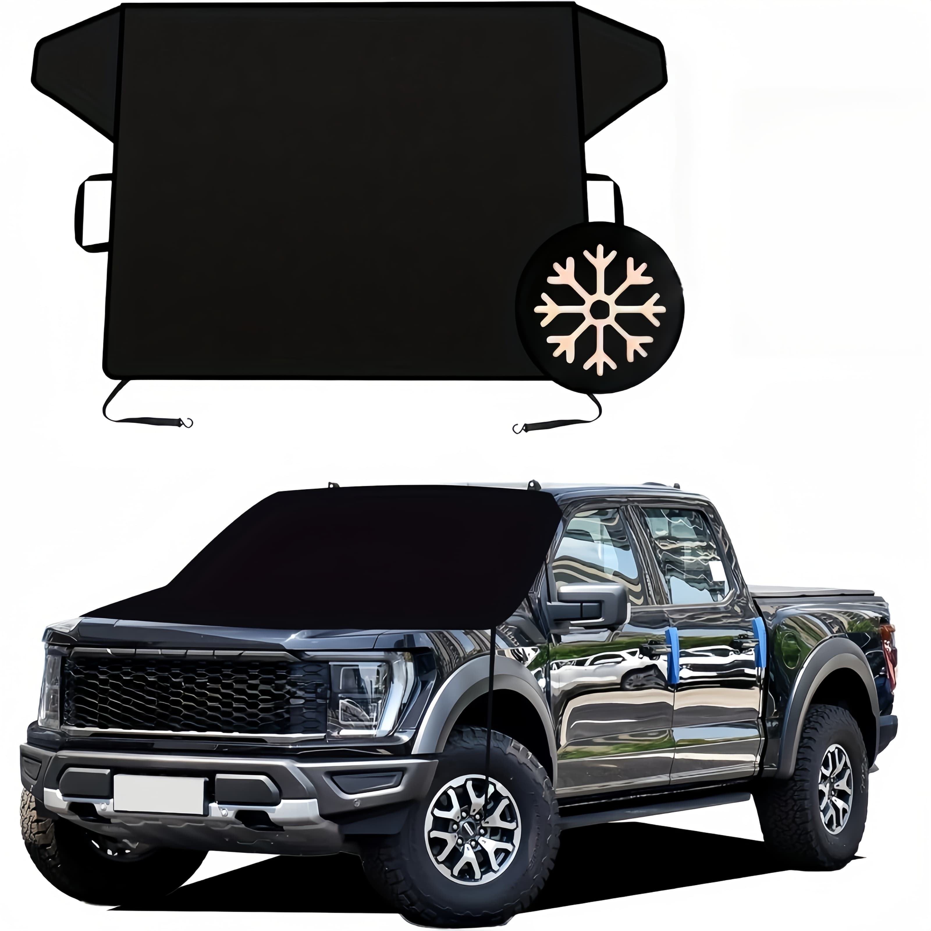 TEMU 1pc Car Cover With Windshield And Roof Protector, Heat Insulation Snow Protection, , Indoor & Outdoor Use