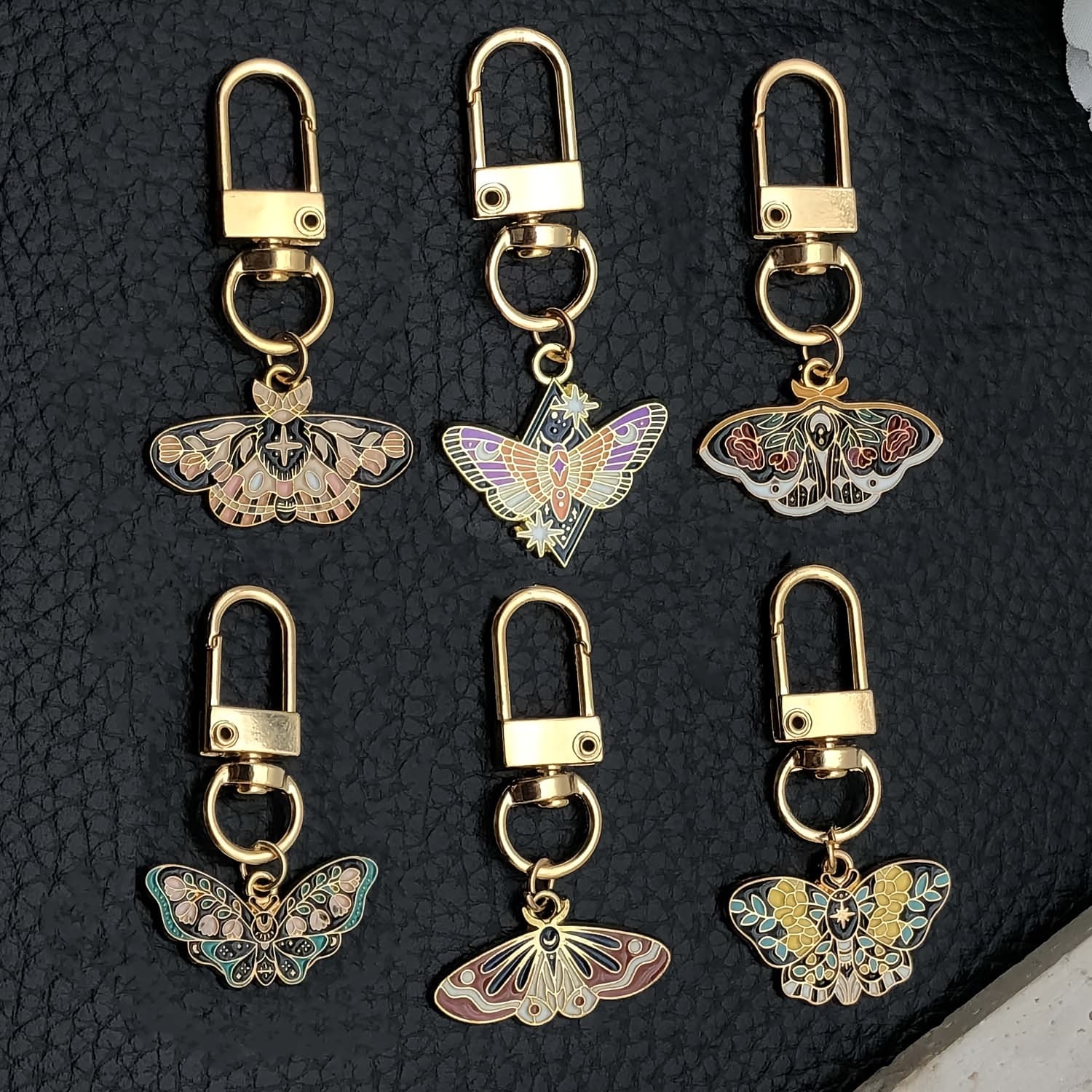 TEMU 6pcs Enamel & Keychains - Alloy For Car , Backpacks & Wallets