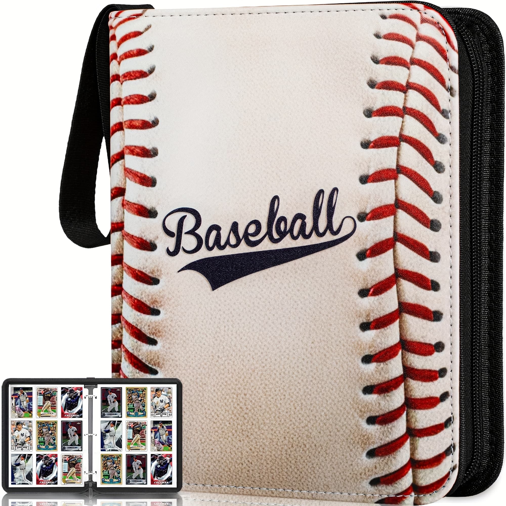 TEMU 900 Pockets Baseball Card Binder, 2025 Sports Trading Card With Sleeves Holder Album, Baseball Card Holder Sheets Display Storage Protectors For Collectors Gift.