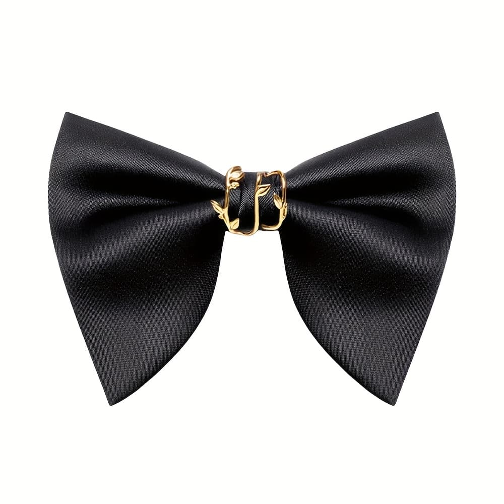 TEMU Romantic Metal Bow Tie For Couples - Wedding, Anniversary & Valentine's Day Unisex Gift