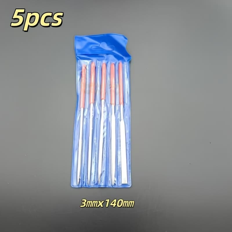 TEMU A Set Of 5 Silvery Diamond Needle Files, Files Suitable For Ceramic Crafts, Woodworking, Jewelry Polishing, And Carving, Manual Tools That Do Not Electricity
