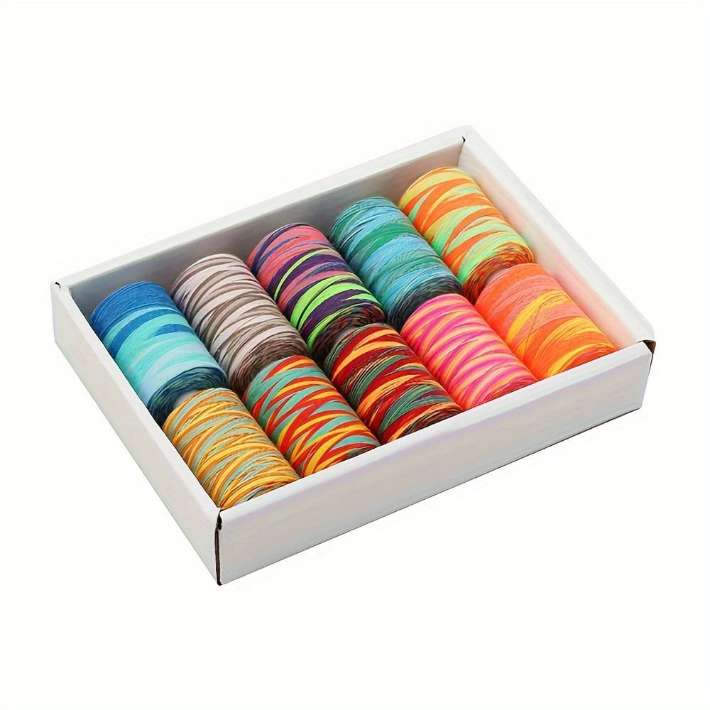 TEMU 10pcs/box Sewing Thread Polyester 1000yardthreads For Sewing Needlework Quilting Overlock Embroidery Hand Repair Thread