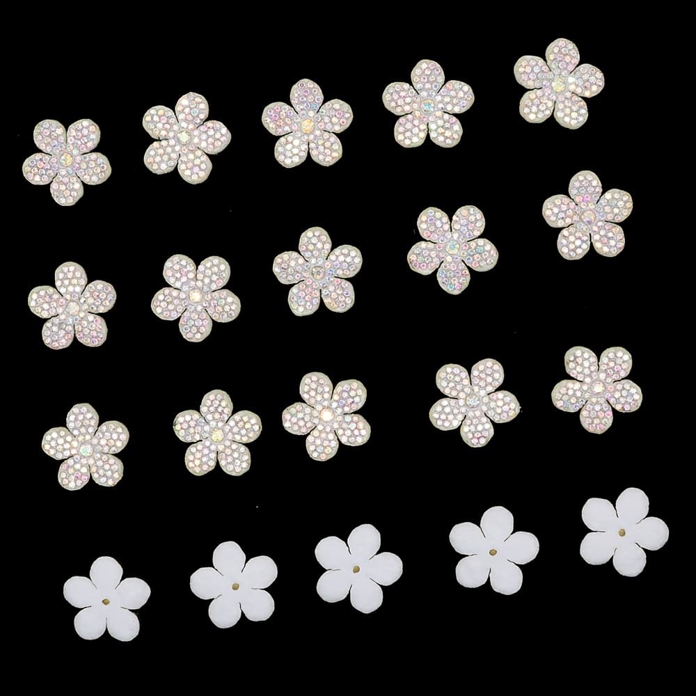 TEMU 20pcs Appliqué Flower Patches Suitable For Bags Hats Clothes Additions Hand Sewing