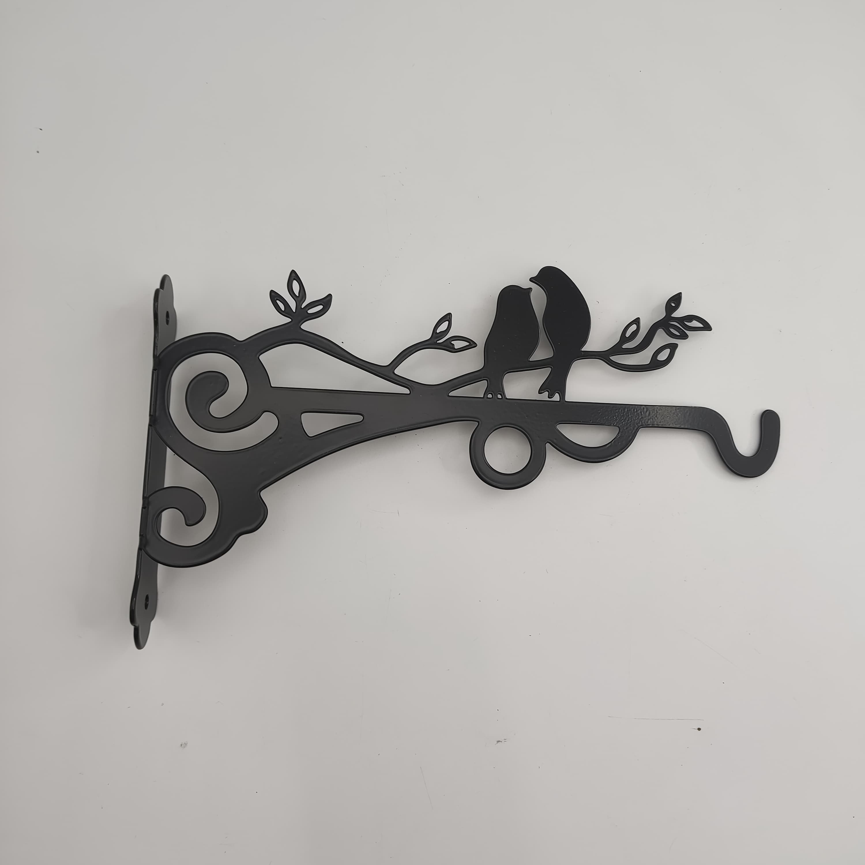 TEMU Metal Black Home Decor Wreath Hook, 8" X 4.6", With Mounting Screws, Suitable For Hanging Garden Flower Baskets, Welcome Signs, Decorative Plaques, Suitable For Indoor/outdoor/garden/decoration