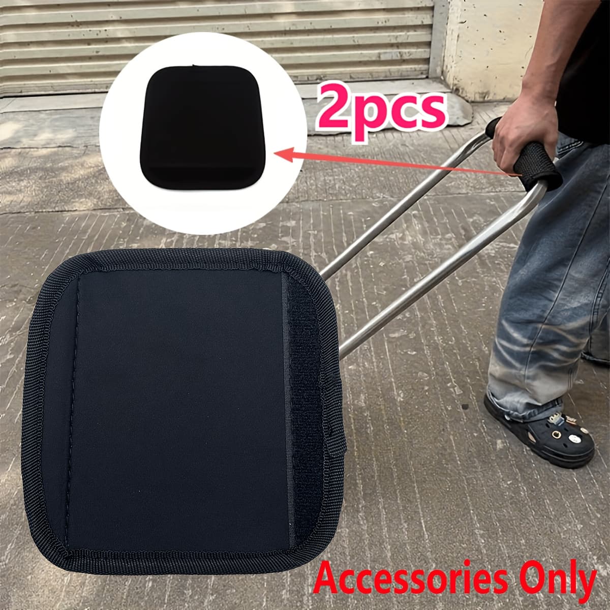 TEMU 2pcs Folding Anti-slip Mats, Adjustable Trolley Protection Pads, Durable Non-slip Pads For Home Kitchen Bathroom Garage Use(accessories Only)
