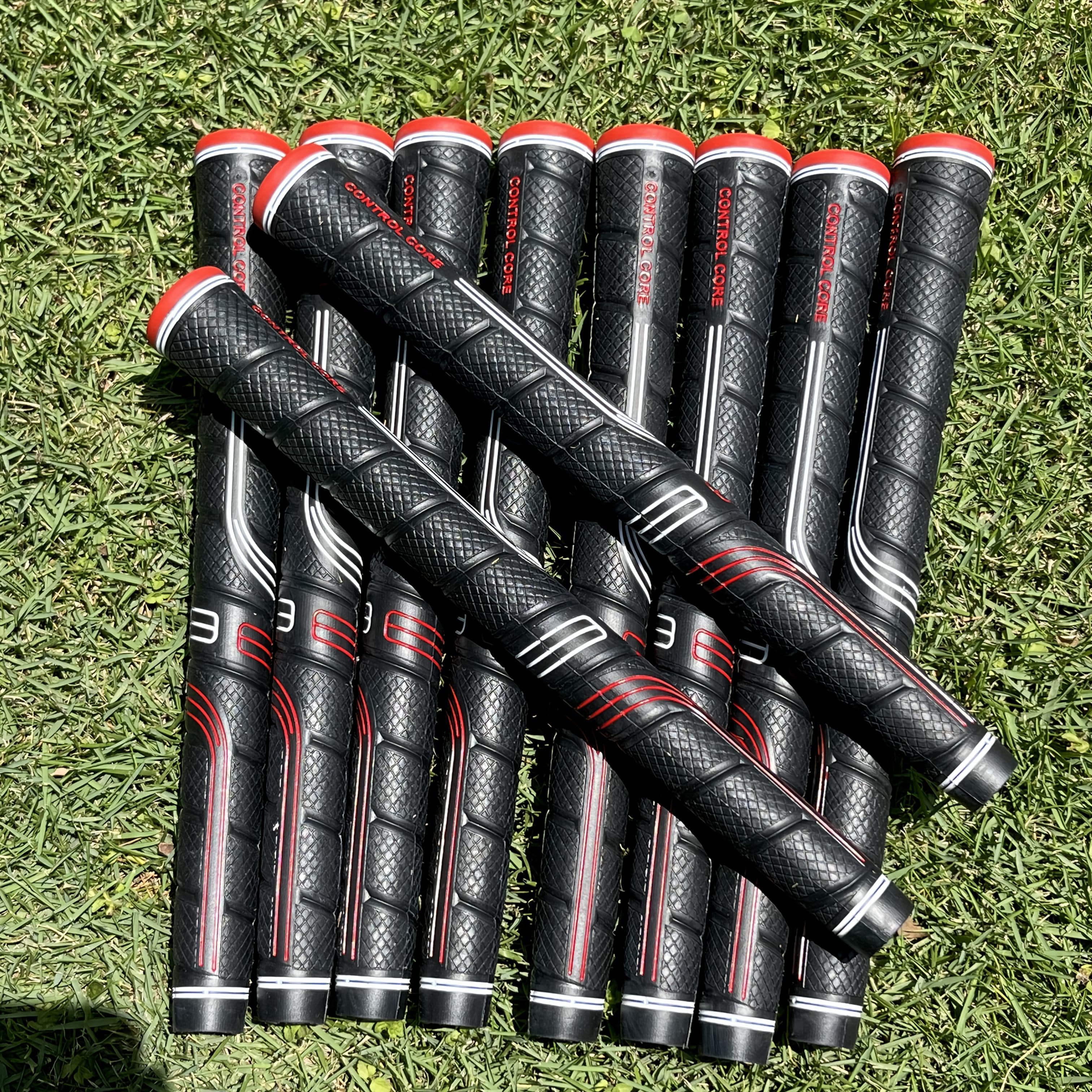 TEMU 10pcs Red High-grade Anti-slip Durable Golf Grip, Jumbo, Soft To The Touch, Suitable For All Weather, High-quality Rubber Golf Club Grip