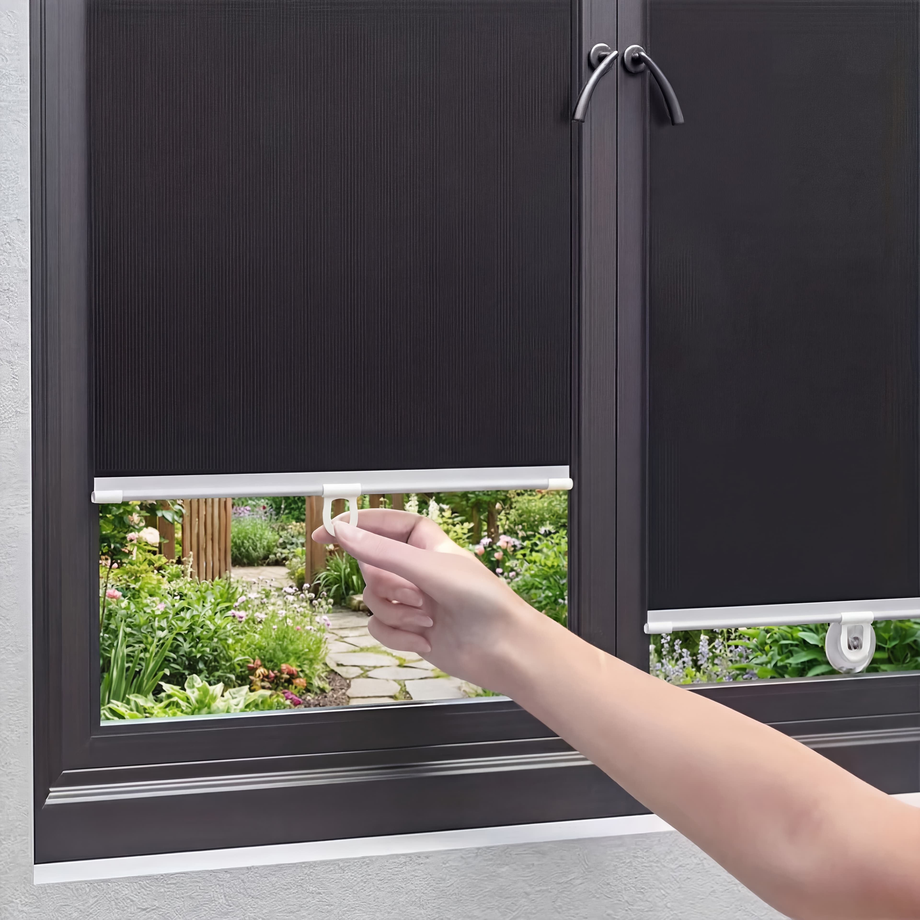 TEMU Universal No-drill Blackout Curtain With Uv Protection And Heat Insulation. Ideal For Bedrooms, Offices, , Kitchens, Ensuring Privacy, Cooling, And Stylish Decor