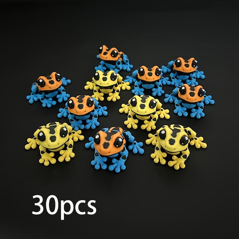 TEMU 10/20/30pcs Frog Statue - A Collectible Statue With A Bear-style Deformable Design, Suitable For As A Gift For Christmas/halloween, Or As A Desktop Decoration.