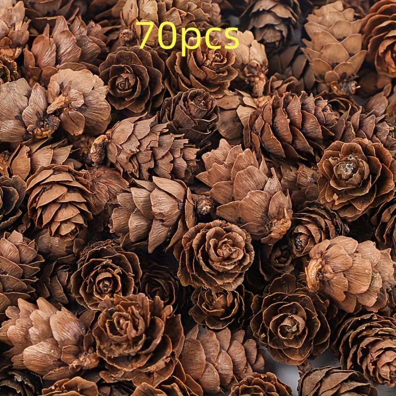 TEMU Set Of 70 Cone Ornaments For Christmas - Perfect For Festive Displays And Party Decor, Featuring A Vintage Style