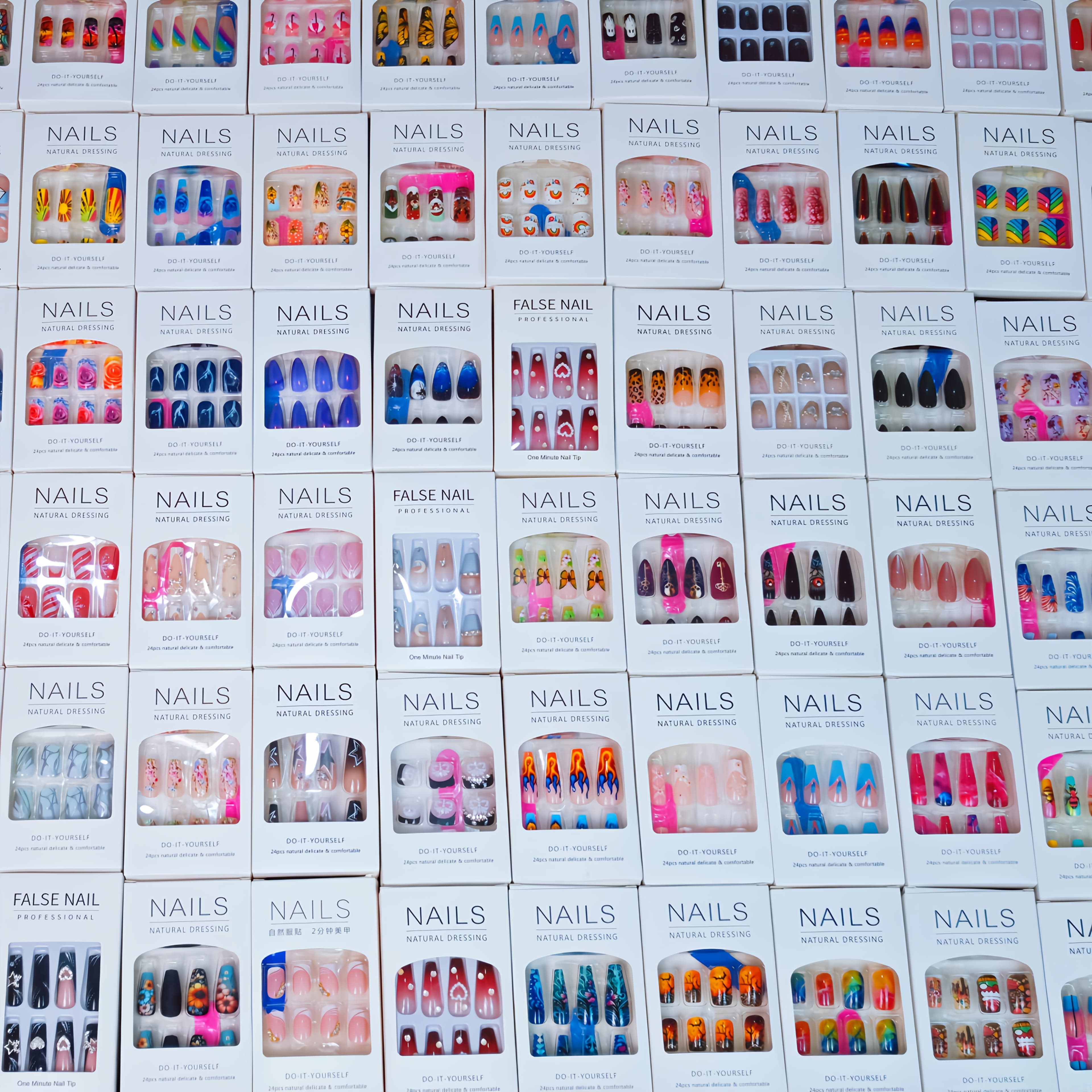 TEMU 96pcs Multi-style Nail Art Set A Vibrant Mix Of Nail Styles Featuring Classic, Trendy, And . From Elegant To Patterns, This Set Offers Endless Options For Diy .