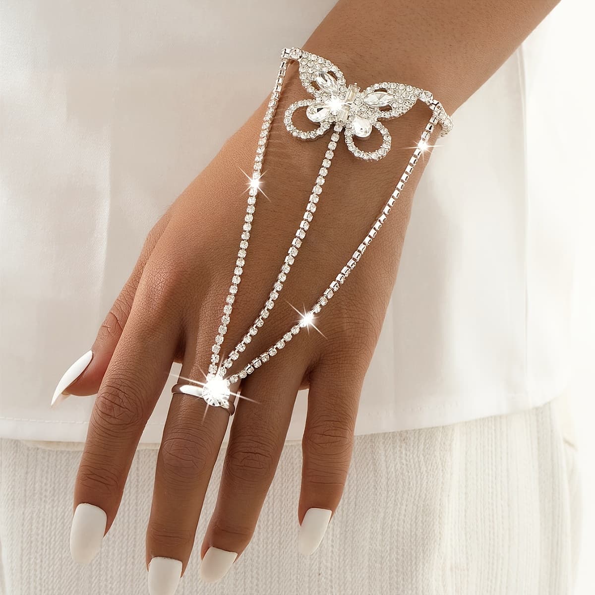 TEMU 1pc Light Luxury Super Sparkling Ring Fashion Accessory Suitable For Women' Wear