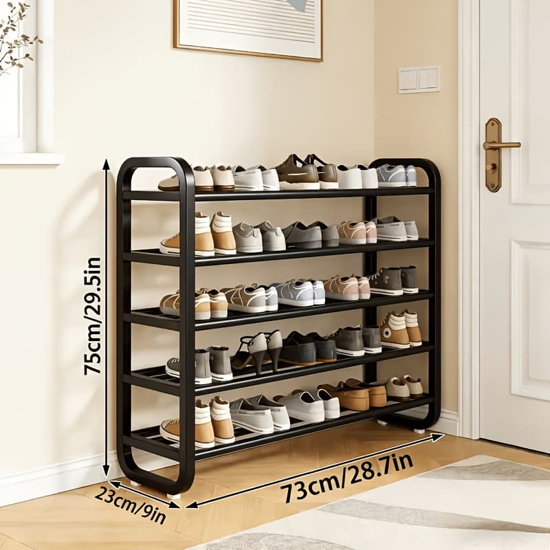 TEMU 5-tier Space-saving Deluxe Shoe Rack - Entryway, Dorm & Bedroom Organizer | Easter & Back-to-school Edition