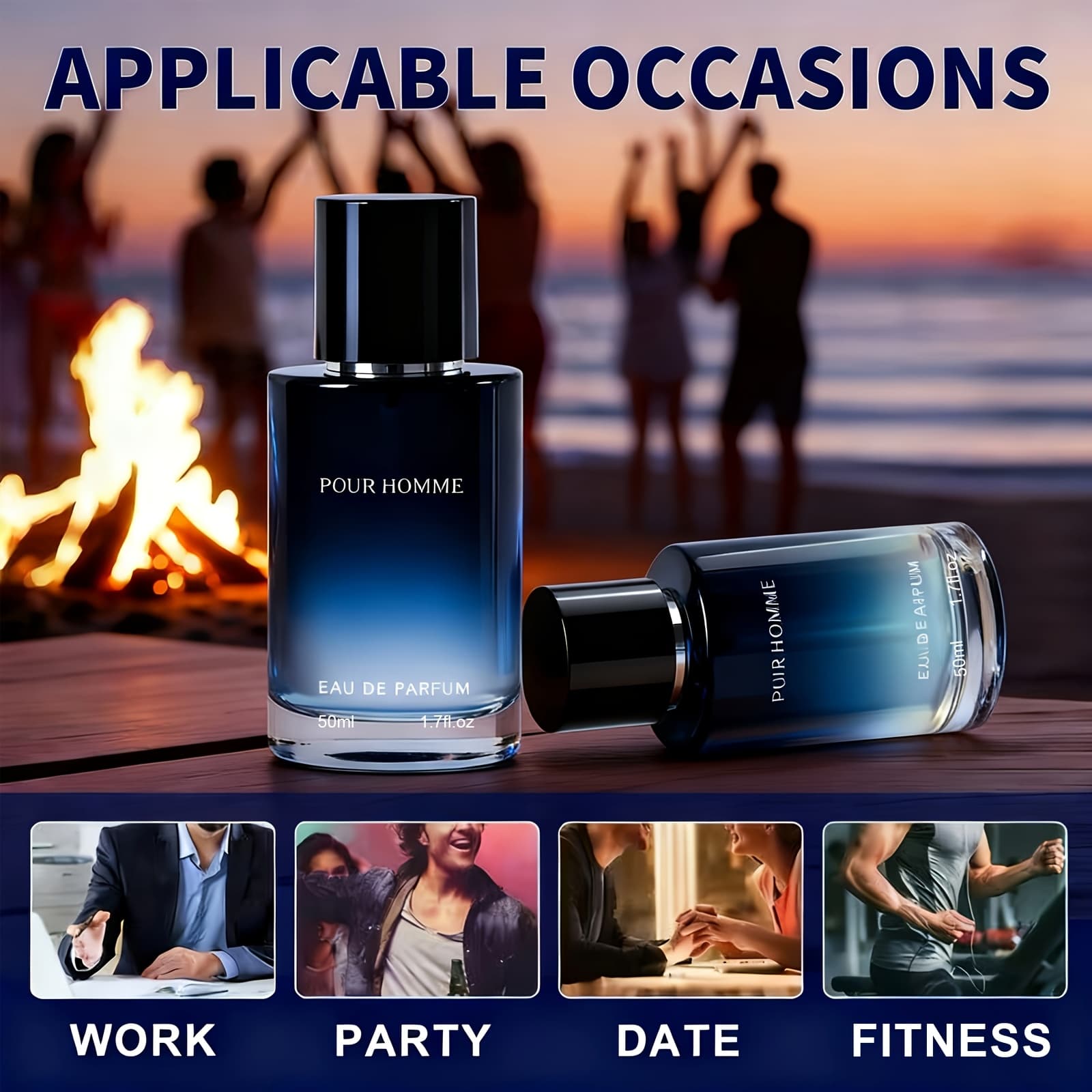 TEMU 1.7 Oz/ 50 Ml, Men's Cologne, Embodies Yet Mature Side Of Men, With A Long-lasting Fragrance Perfect For Dates And Gifting.