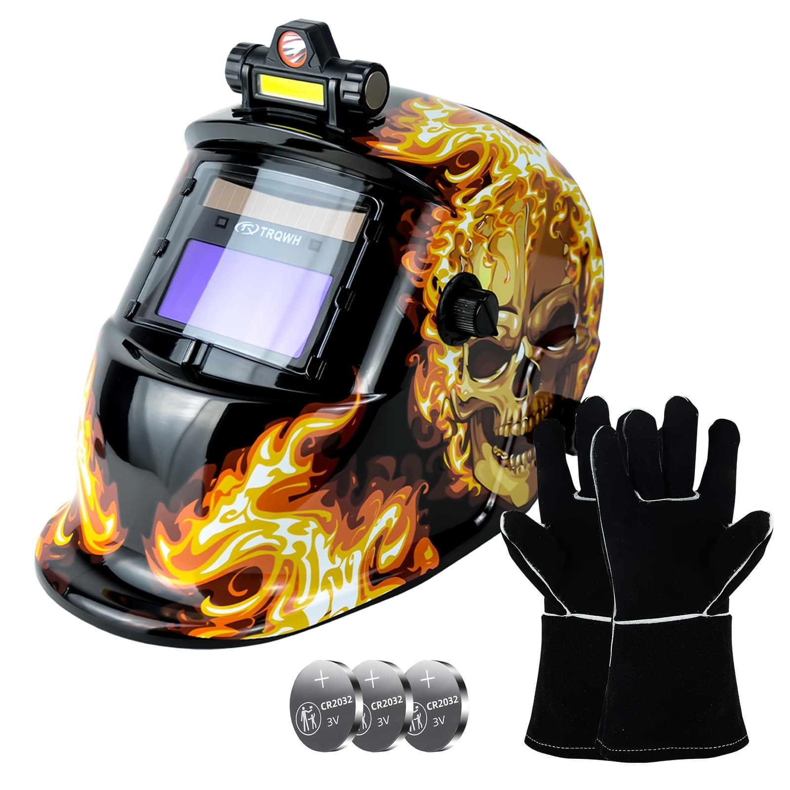 TEMU Solar Powered Auto Darkening Welding Helmet True 9-13 Welding Mask With Grinding Mode